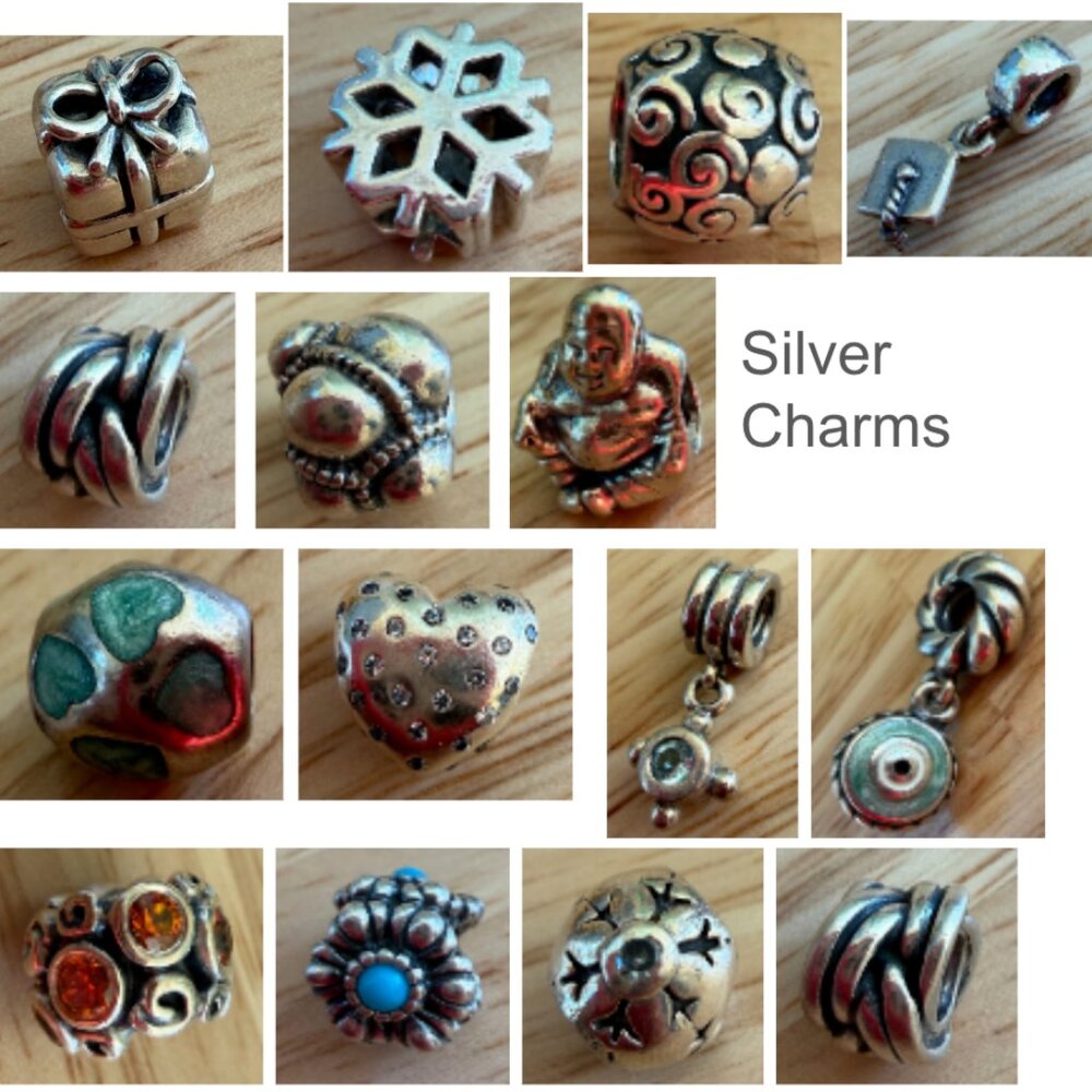 Large Collection 100% Authentic Retired Charms, Clips, Bracelets